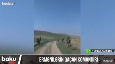 Ermənilərin qaçan komandiri - VİDEO