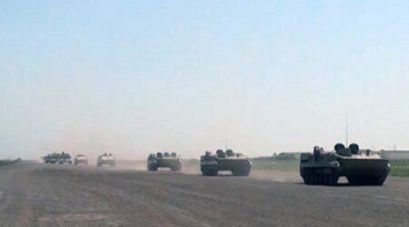 MN: Raket və artilleriya bölmələri təyin edilmiş marşrutlarla hərəkət edir – VİDEO