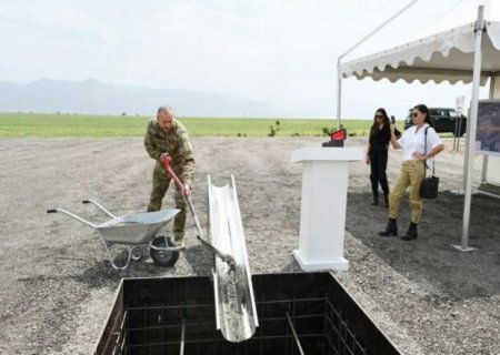 Prezidenti Laçın Beynəlxalq Hava Limanının təməlini qoydu